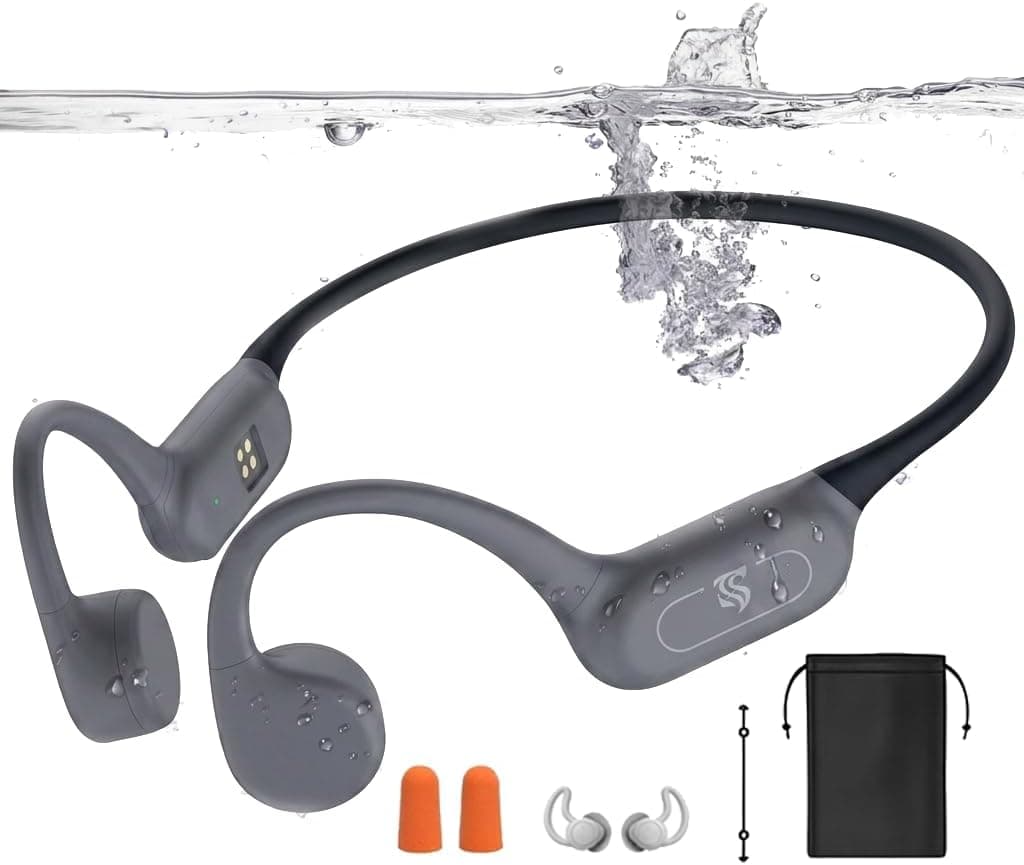 Swimming Headphones Bone Conduction Headphones Bluetooth IPX8 Waterproof