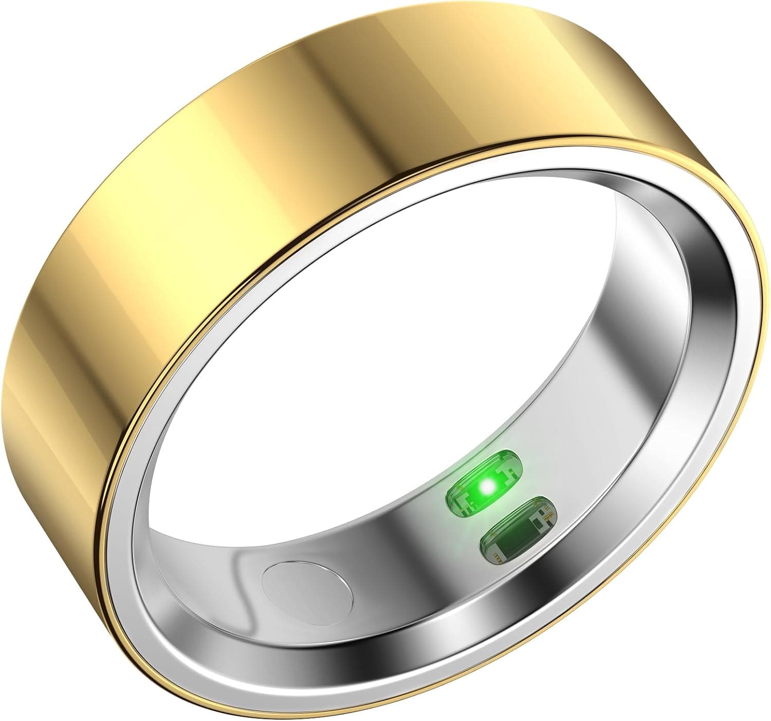 RQZ Smart Ring Health Fitness Tracker for Men and Women,Gold Size 11