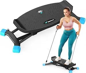 MERACH Balance Board for Adults, Rocking Stepper with Resistance Bands