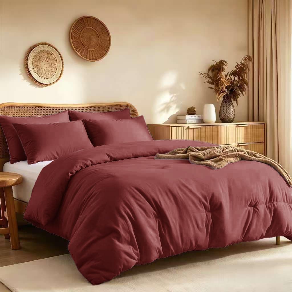 Full Comforter Set Prewashed Lightweight Quilted Bedding for All Season