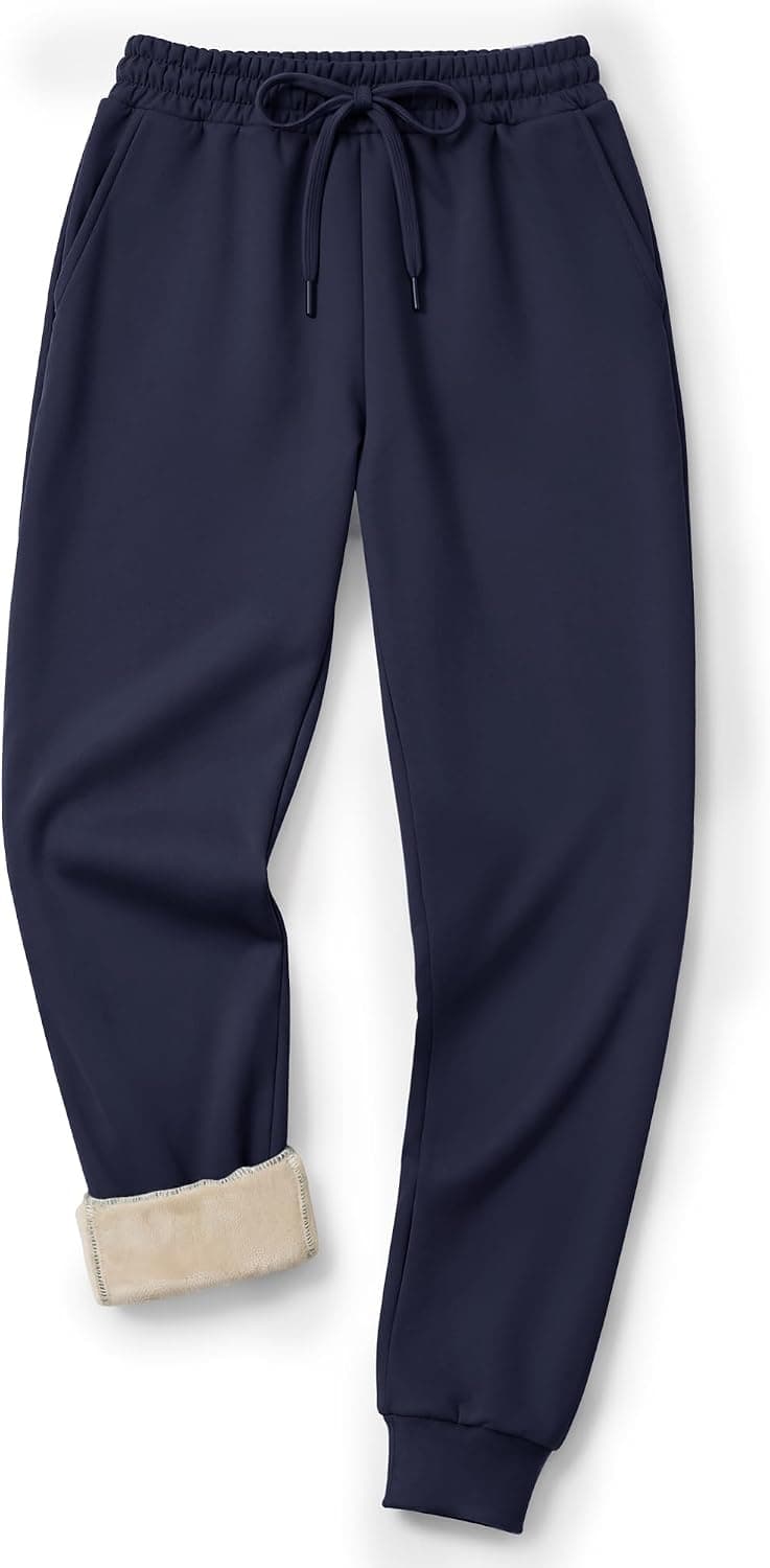 Mens Fleece Lined Sweatpants - Thick Winter Thermal Warm Joggers Pants