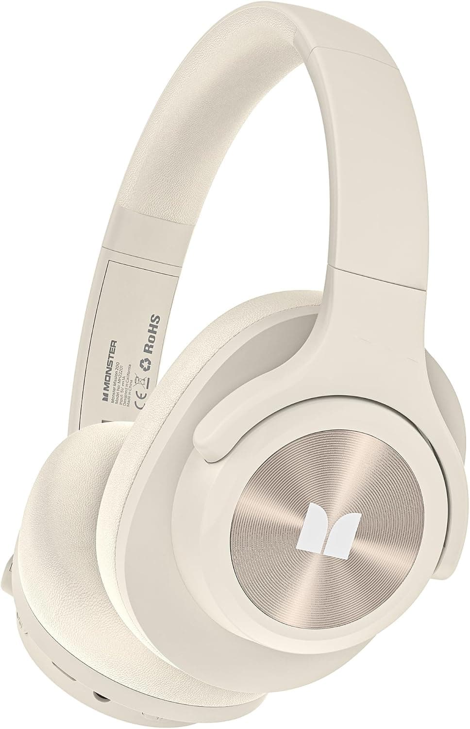 Monster Mission 200 Bluetooth Headphones, Wireless Headphones with 3 EQ Modes, Low Latency HiFi Stereo Foldable Lightweight Headset, 60H Playtime,Deep Bass for Home Office Cellphone PC Ect