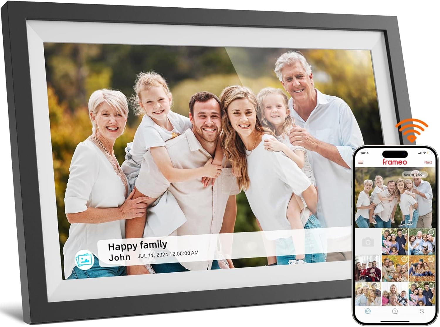 Digital Photo Frame,10.1 Inch Frameo Digital Picture Frame with Auto-Rotate