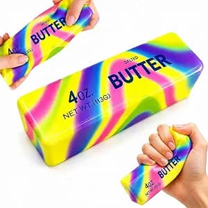 Butter Squishy,Squeeze Toys,Soft Novelty Toy,Realistic Butter Stick Fidget,Slow Rising Soft Stress Toy for Adults Stress Relief & Anxiety Relief