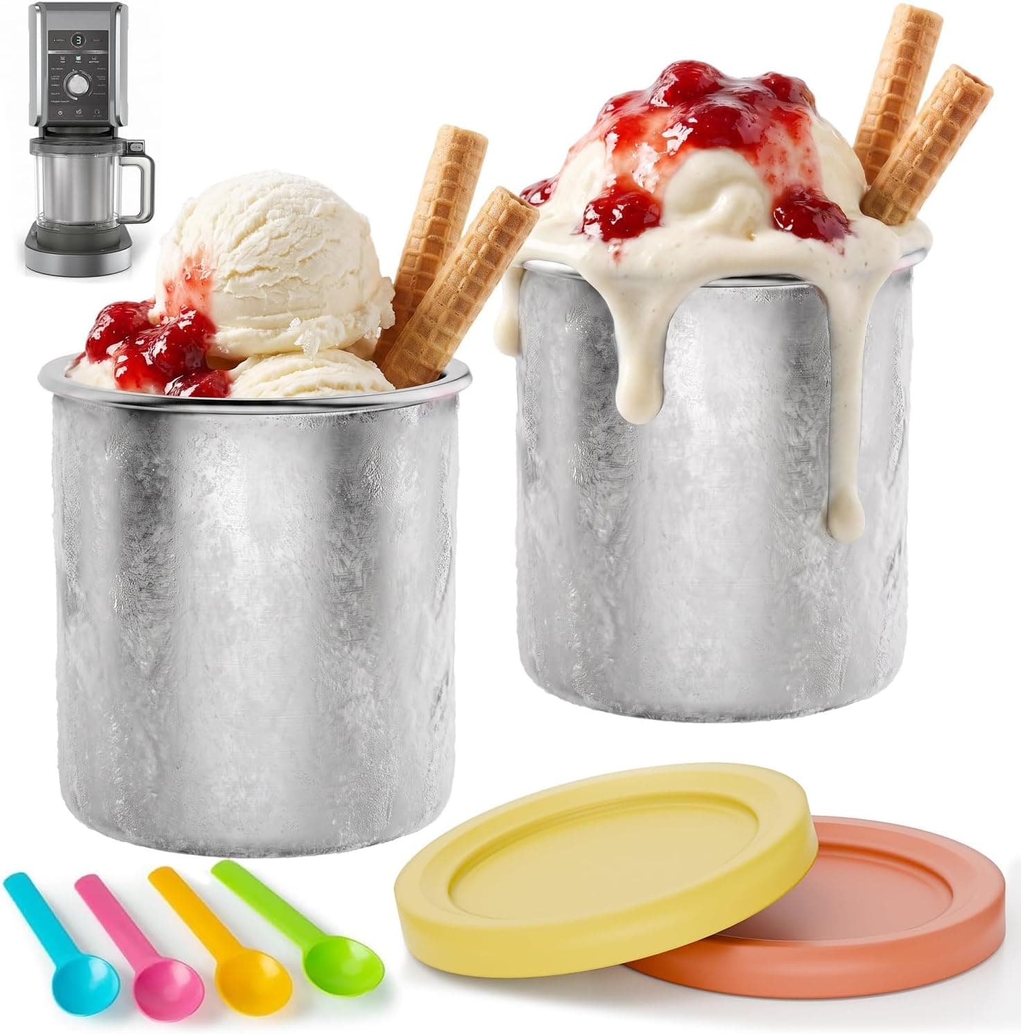 Creami XL Tubs 2 Pack with Lids Fits for Ninja NC500 NC501 NC600 Series