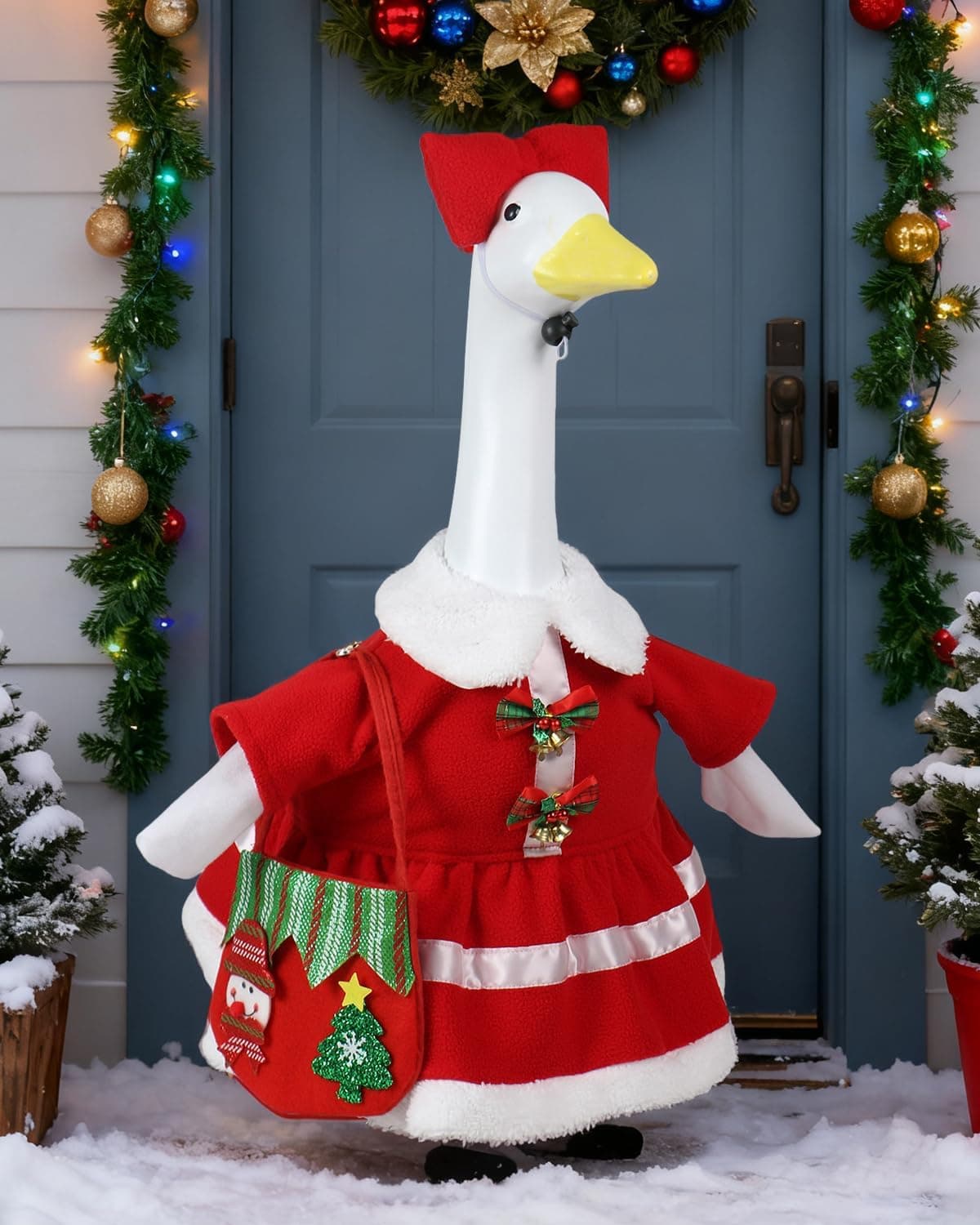 Christmas Mrs. Claus Porch Goose Outfits
