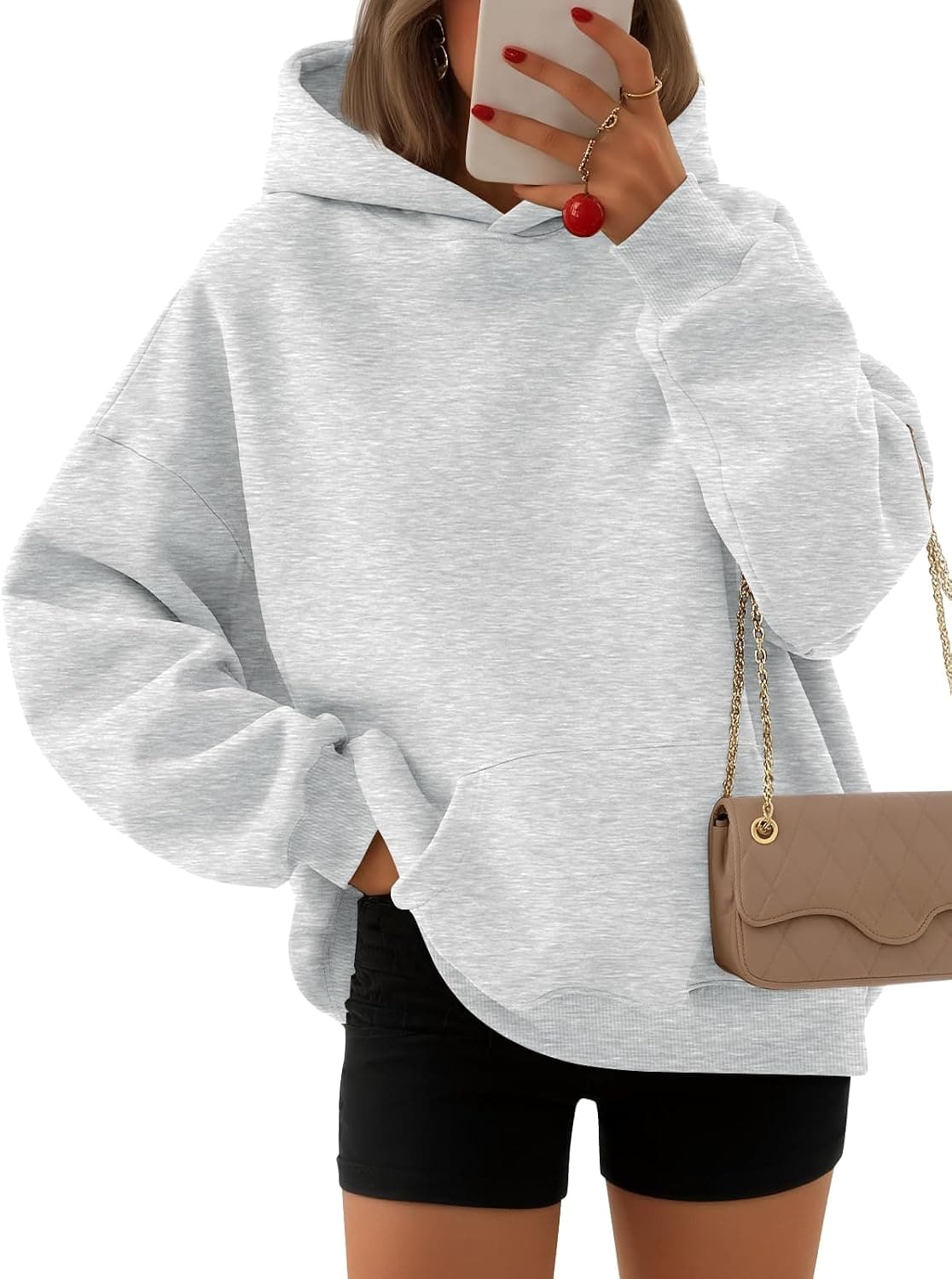EFAN Women's Hoodies Oversized Sweatshirt Comfort Fleece Sweaters