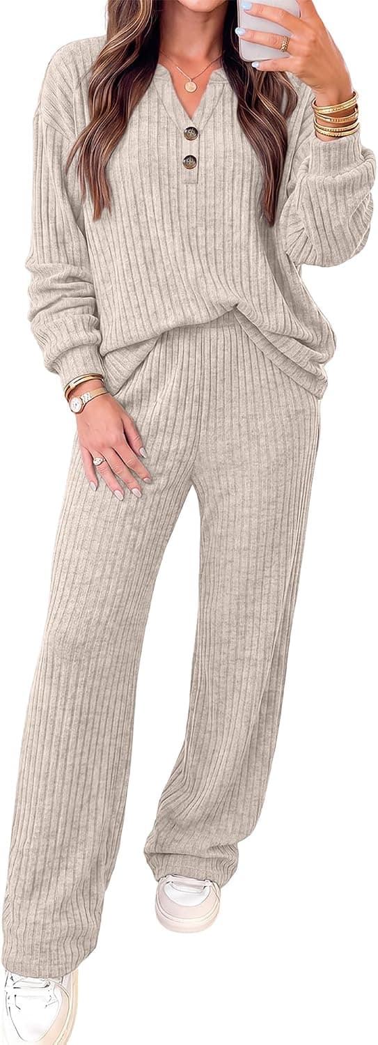 RUMIA Lounge Sets for Women Cozy 2 Piece Fall Sweater Outfits