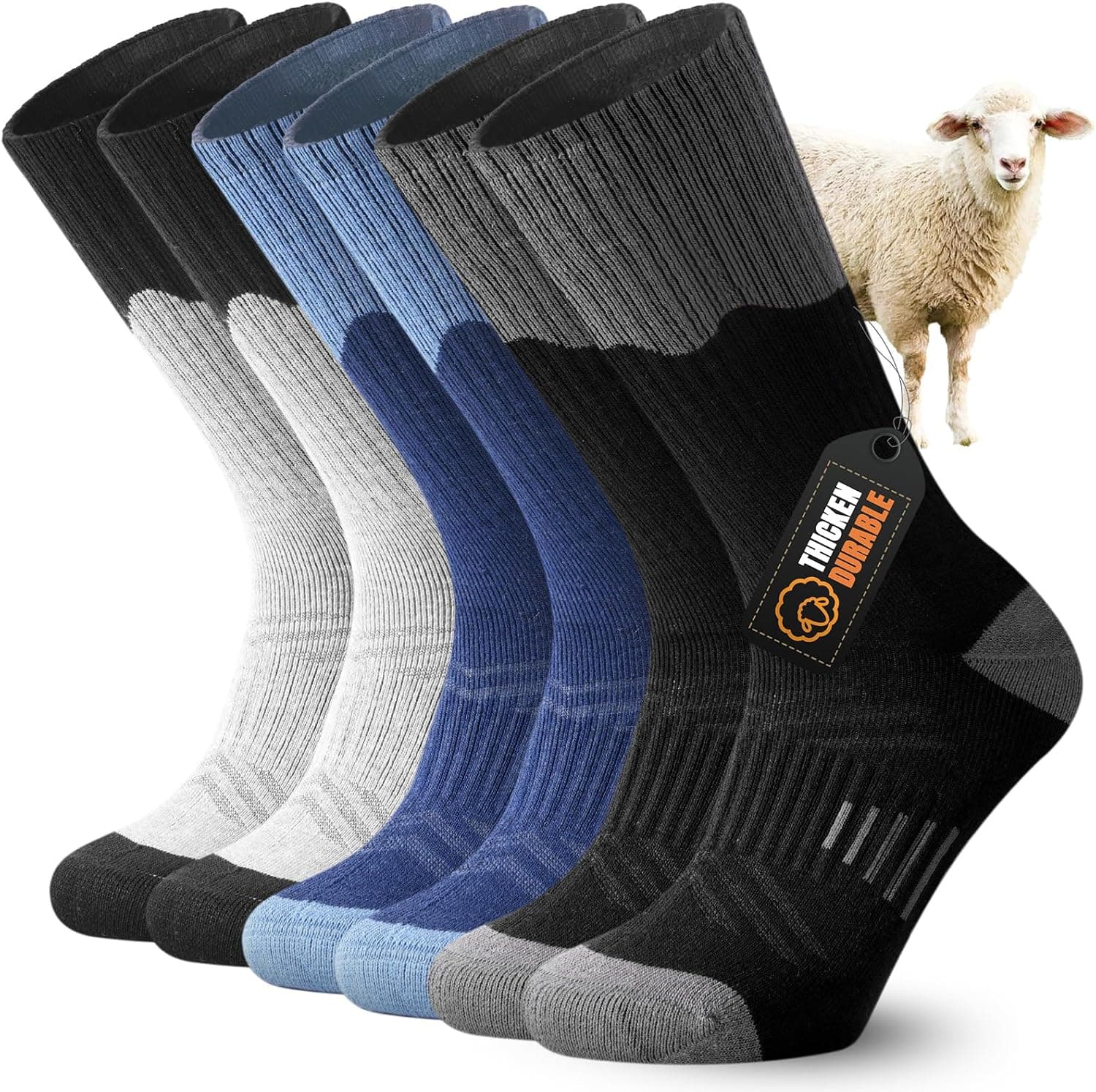 Merino Wool Socks for Men Women,Thermal Warm Hiking Socks for Winter