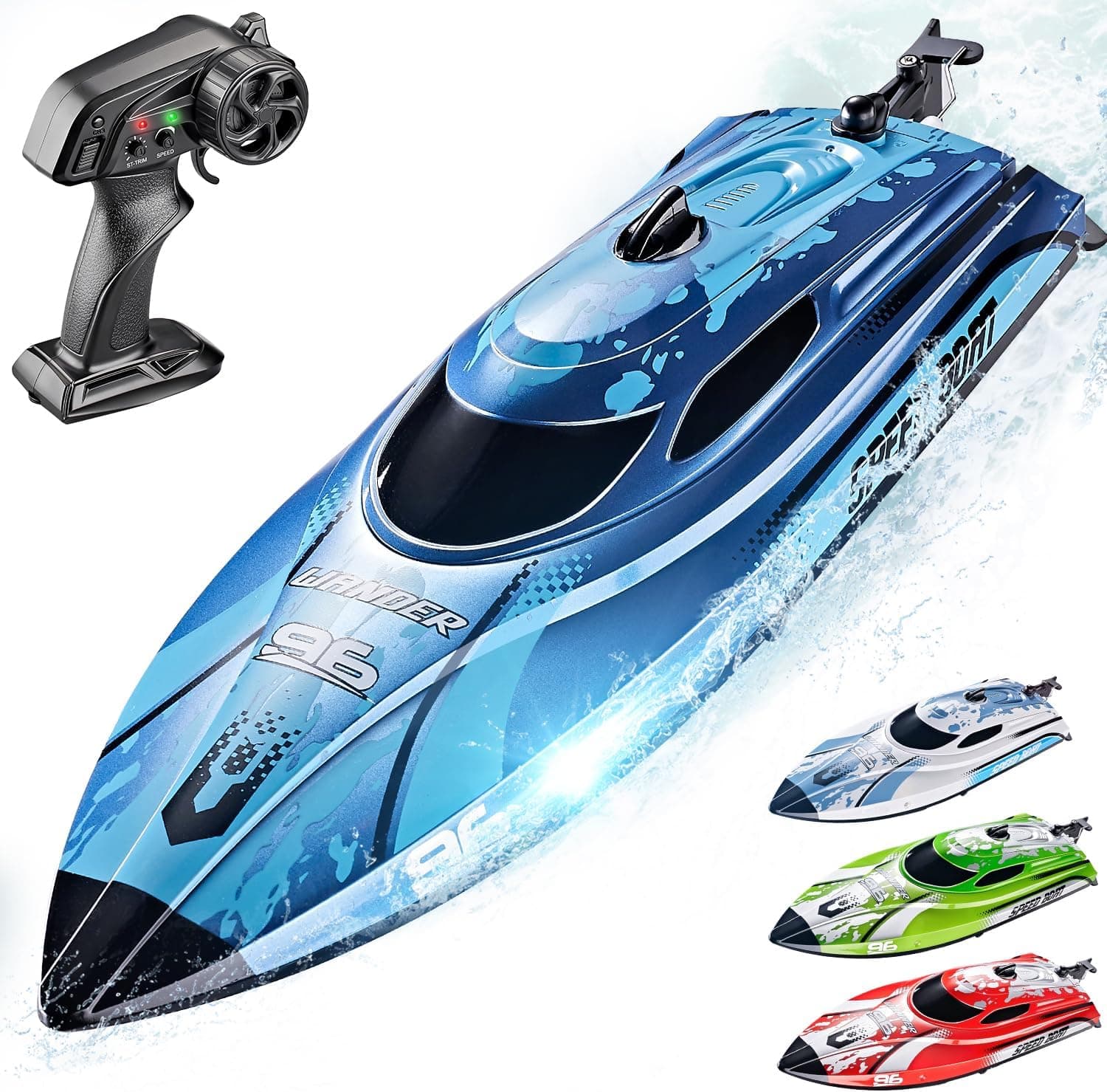 BEZGAR RC Boat TX126-12 Inch Remote Control Boat for Lakes and Pools