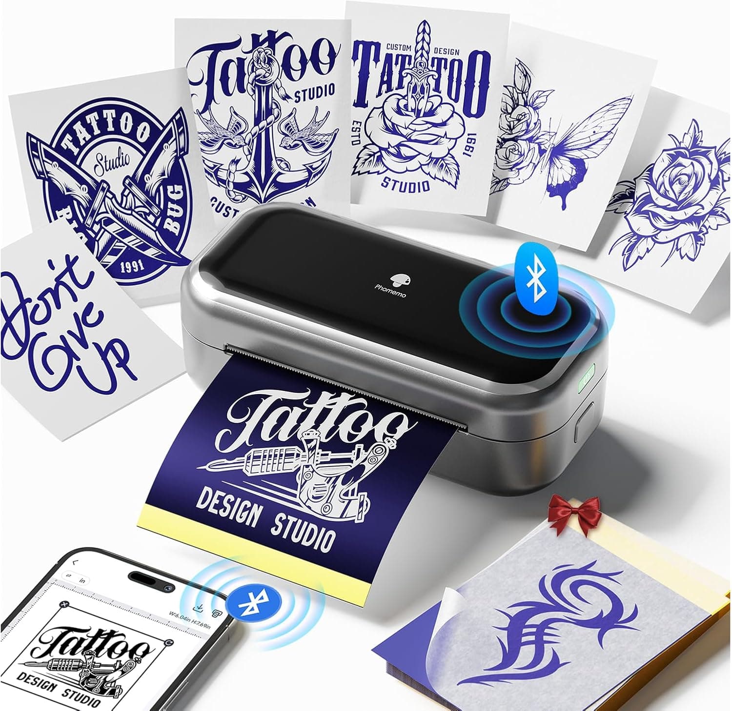 Phomemo TP31 Mini Tattoo Stencil Printer for Halloween Temporary Tattoos