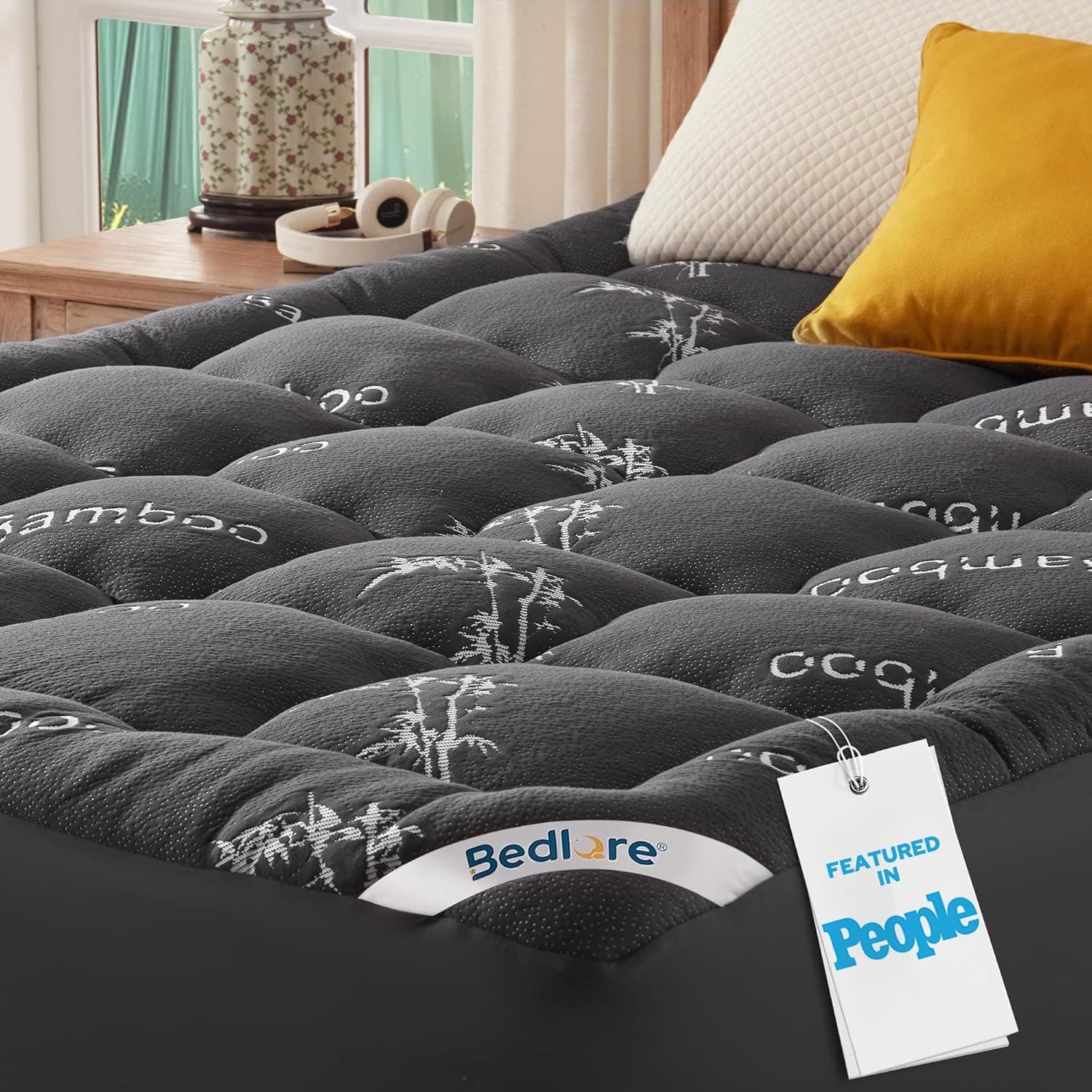 BEDLORE Queen Mattress Topper , Thick Pillow Top Mattress Pad