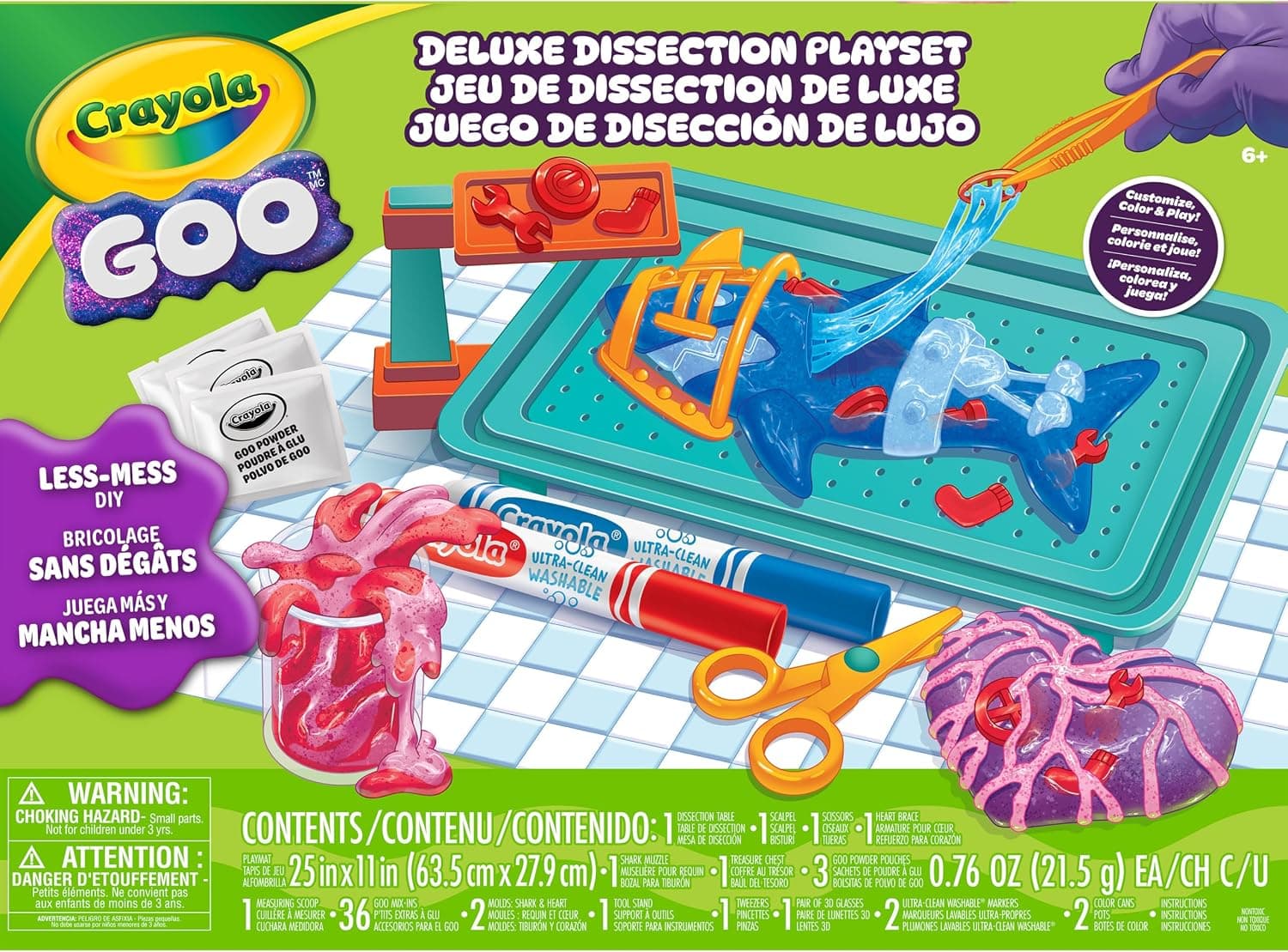 Crayola Goo Dissection Playset, DIY Slime, STEM Toys, for Kids